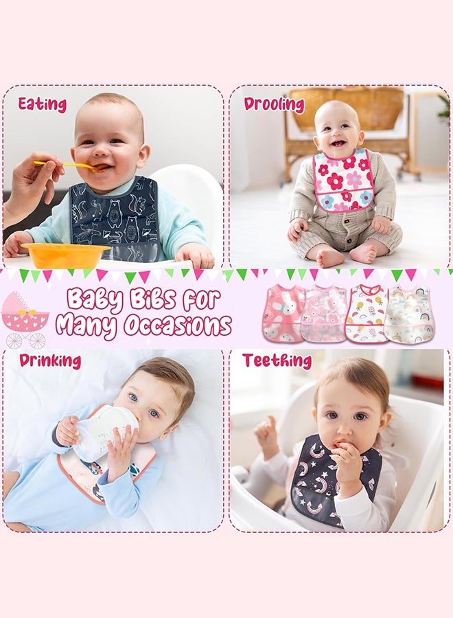 Sweet Life Baby bibs Waterproof Toddler bib - Feeding bib with Pocket for Infant Boy Girl Washable 6-36M - Image 5